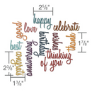Sizzix Thinlits Die Set - Celebration Words: Script,  660223by: Tim Holtz