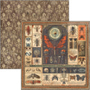 Ciao Bella 12x12 Paper Pad 12Pc - Cabinet of Curiosities, CBPM085