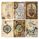 Ciao Bella 6x6 Fussy Cut Vellum 6Pc - Cabinet of Curiosities, CBVQ024