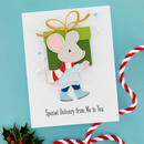 Spellbinders Etched Dies - Dancin' & Giftin' Mouse, S4-1318