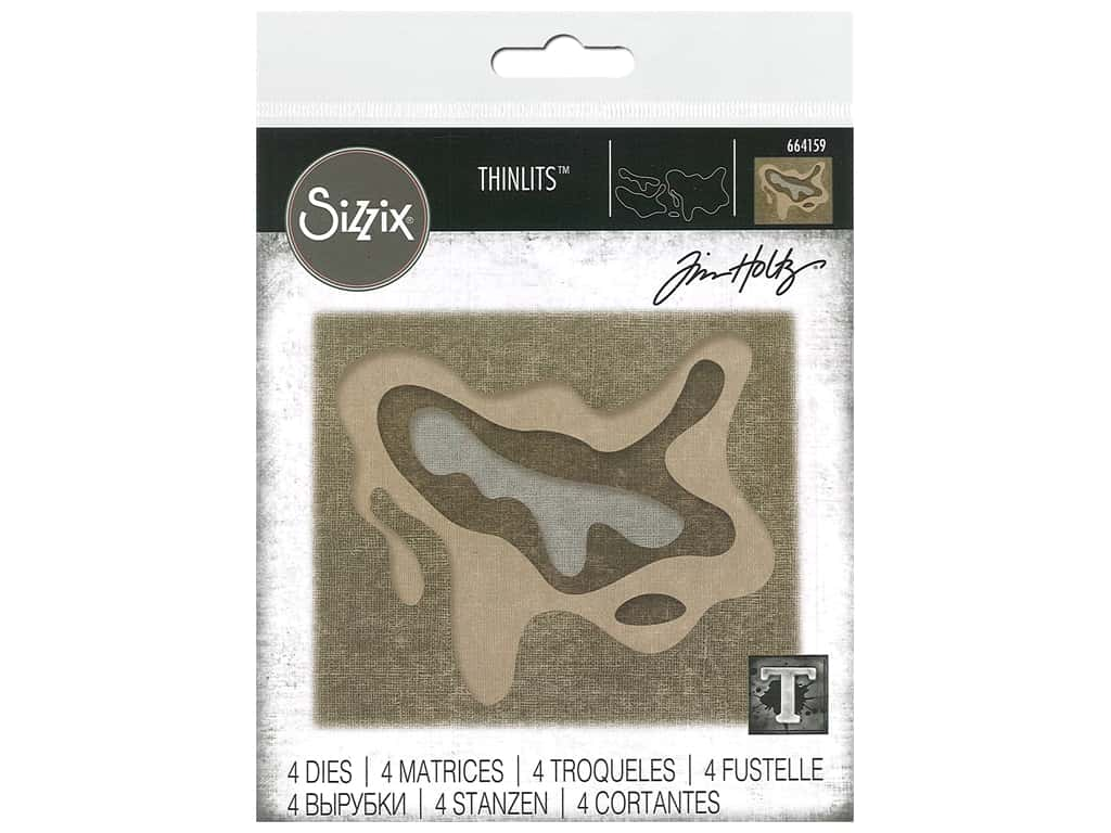 Fustelle Sizzix Thinlits Tim Holtz Small Tattered Florals 661806