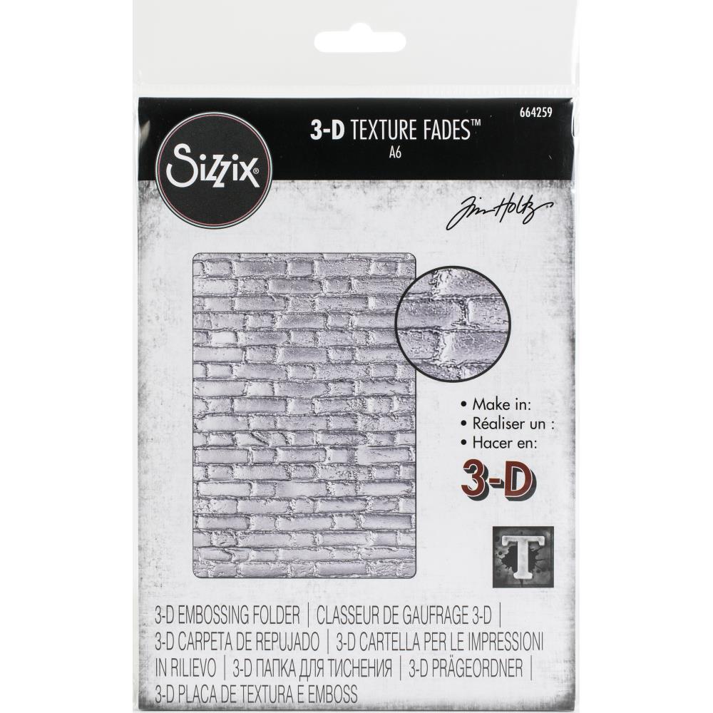 Sizzix 3-D Texture Fades Embossing Folder - Mechanics by Tim Holtz