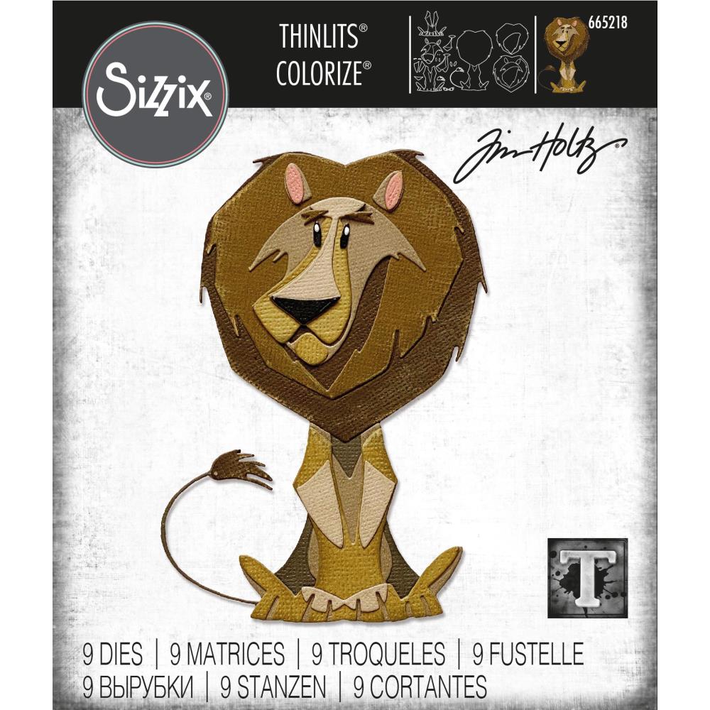 Sizzix Thinlits Die Set 12PK Papercut Chicks Colorize di Tim Holtz, 665854, Carta, Multicolor, Taglia unica