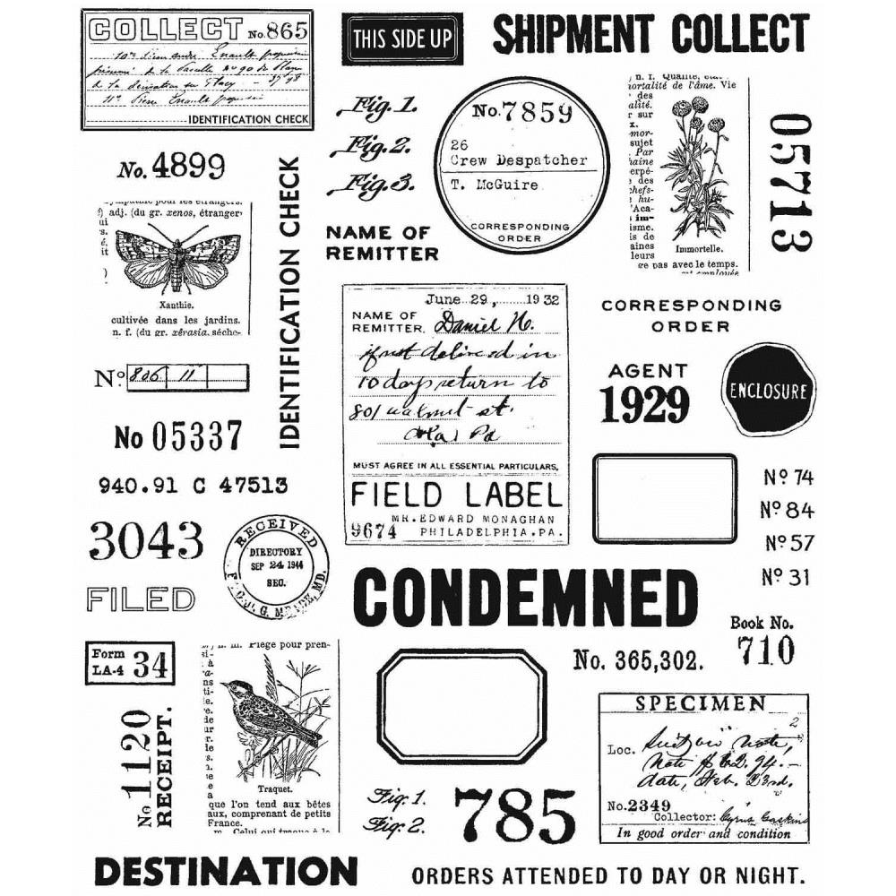 Stampers Anonymous Correspondence Cling Rubber Stamp Set