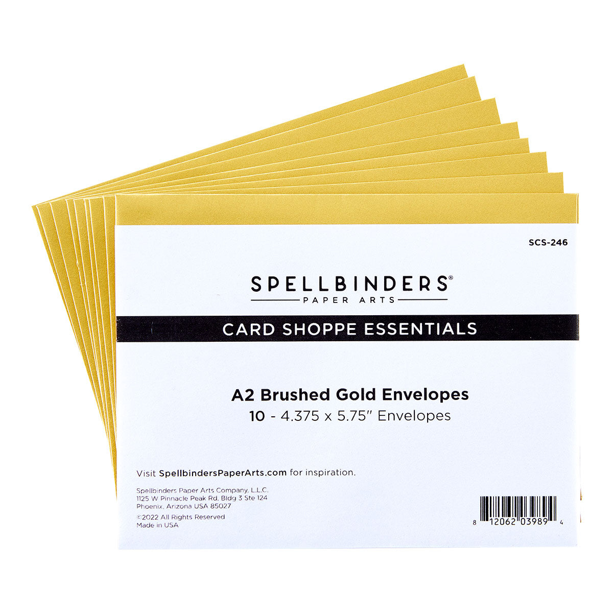 Spellbinders A2 Envelopes 10pk - Brushed Black, SCS-249