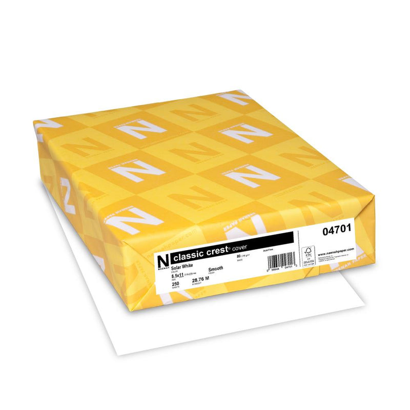 Coming Soon - Neenah Paper 8.5x11 - Solar White - Super Smooth 80lb 250Pc, 04701