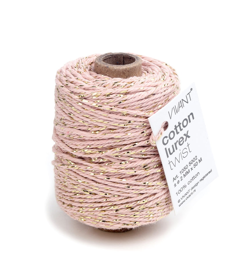 Spellbinders - Vivant Lurex Cotton Cord - Marble Rose, 1050.5002.12