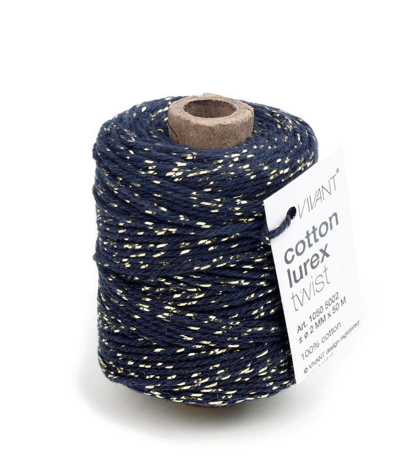 Spellbinders - Vivant Lurex Cotton Cord - Dark Blue, 1050.5002.44