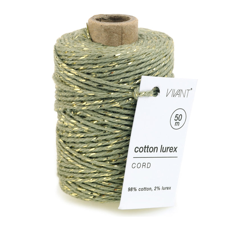 Spellbinders - Vivant Lurex Cotton Cord - Sage Green, 1050.5002.60A