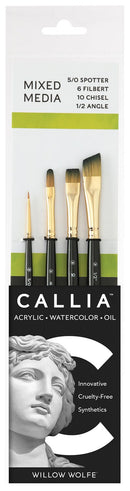 Willow Wolfe Callia Artist Mixed Media Try-It Brush Set, 1200SET600