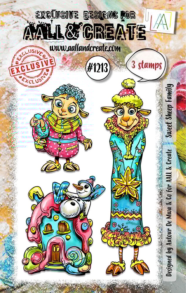 AALL & Create A7 Clear Stamp Set - Sweet Sheep Family, AALL-TP-1213