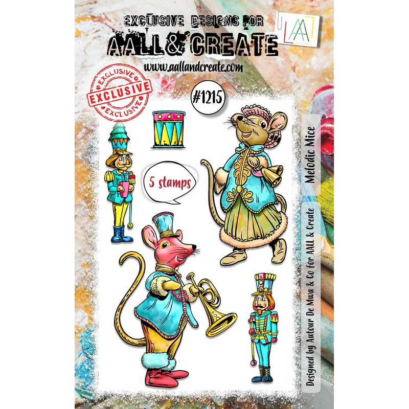 AALL & Create A7 Clear Stamp Set - Melodie Mice, AALL-TP-1215