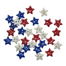 Buttons Galore & More - TINY Buttons 30Pc - Patriotic Stars, 1833