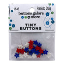 Buttons Galore & More - TINY Buttons 30Pc - Patriotic Stars, 1833