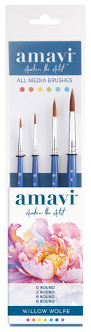 Willow Wolfe Amavi Artist Basic Strokes Brush Set, 1900SET1