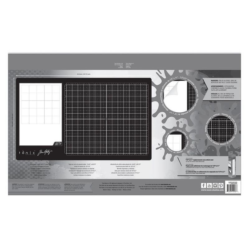 Tim Holtz Glass Media Mat 23.75"X14.25" - LEFT-HANDED, 1913E