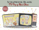 CrafTreat Scrapbook Blanks - TV Pop Up Mini Album - Kraft, CAB029