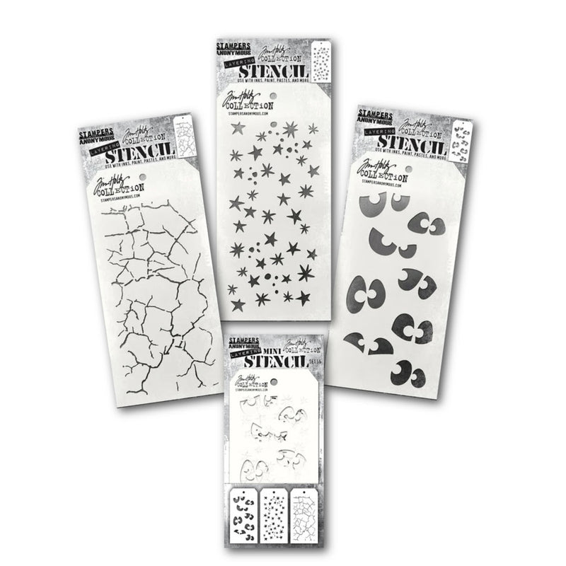 Stampers Anonymous - Tim Holtz Layering Stencils - I Want it All Halloween 2023, IWIAHWS