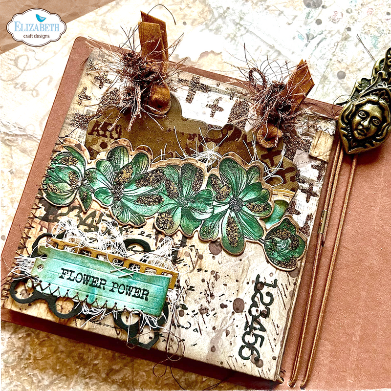 Elizabeth Craft Designs Clear Stamp & Die Sets - Stitched Borders/Border Flower, cs345/2114