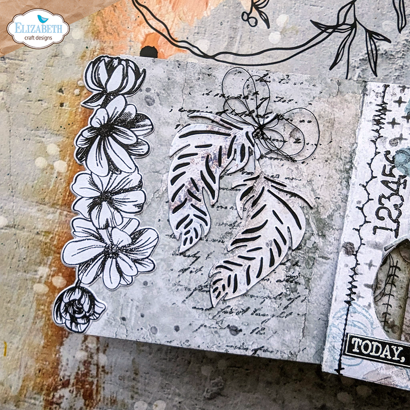 Elizabeth Craft Designs Clear Stamp & Die Sets - Stitched Borders/Border Flower, cs345/2114