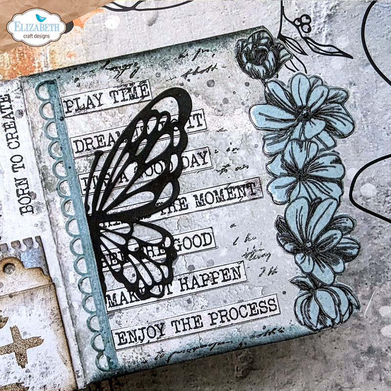 Elizabeth Craft Designs Clear Stamp & Die Sets - Stitched Borders/Border Flower, cs345/2114