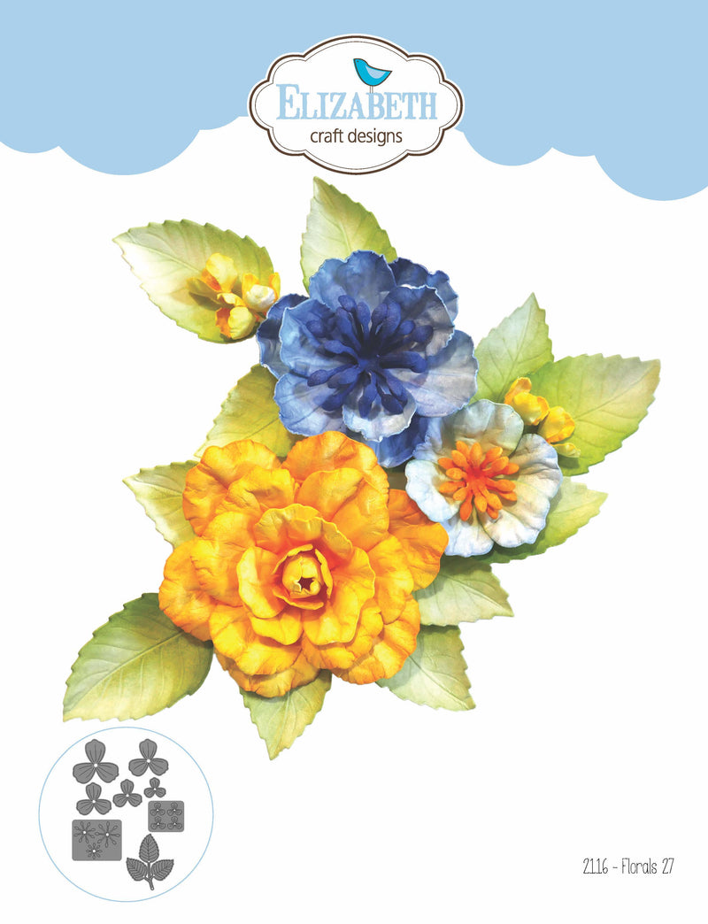 Elizabeth Craft Designs Die Set - Florals 2, 72116 by: Paper Flowers