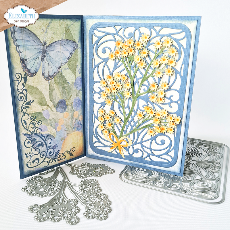 Elizabeth Craft Designs Die Set - Floral Greenery 2, 2118 by: Paper Flowers