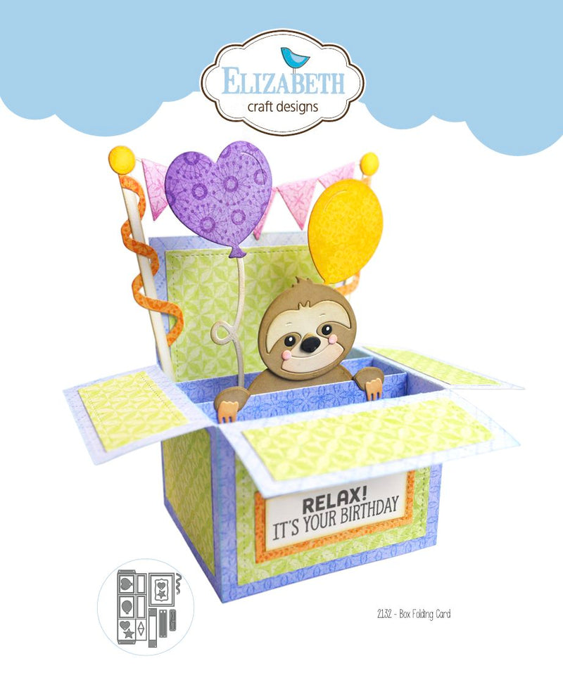 Elizabeth Craft Designs Die  Set - Box Folding Card, ECD2132