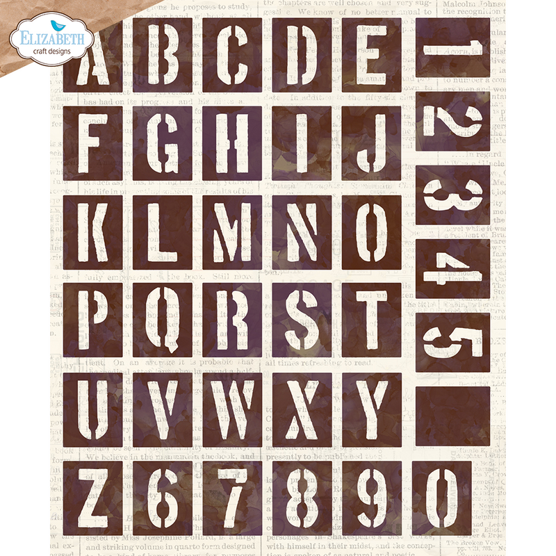 Elizabeth Craft Designs Die Set - Stencil Alphabet, 2173