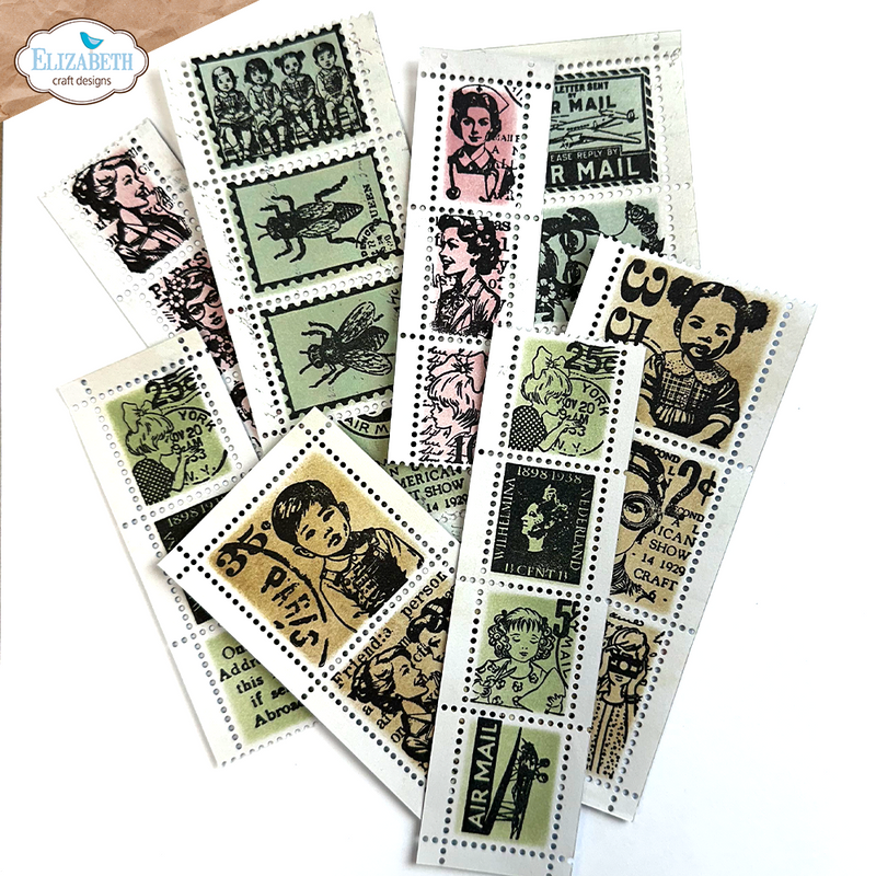 Elizabeth Craft Designs Die Set -Postage Stamp Strips, 2176