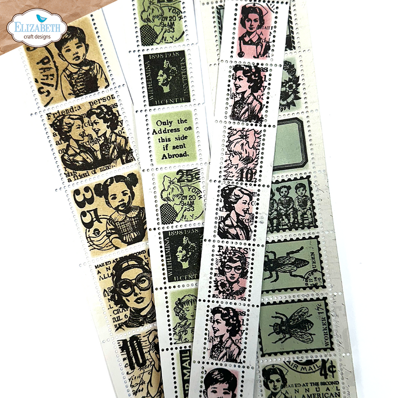 Elizabeth Craft Designs Die Set -Postage Stamp Strips, 2176