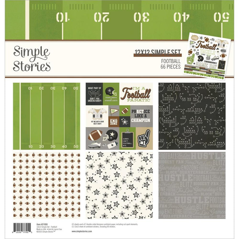 Coming Soon - Simple Stories - 12x12 Simple Set - Football, 21959