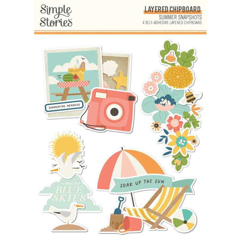 Simple Stories - Layered Chipboard - Summer Snapshots, SMS22023
