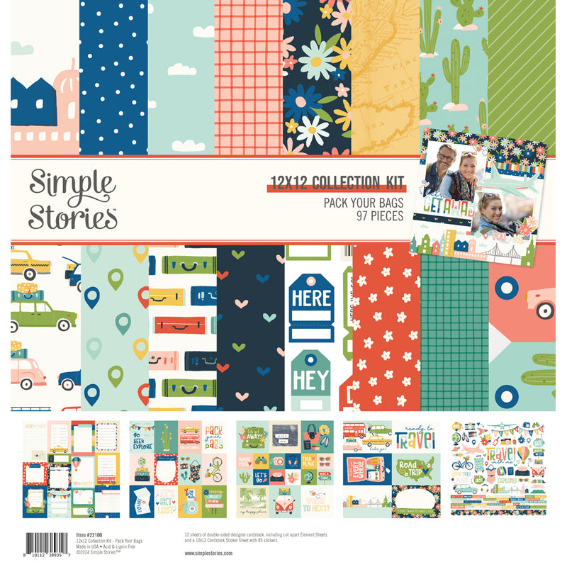 Simple Stories 12x12 Collection Kit - Pack Your Bags, PYB22100