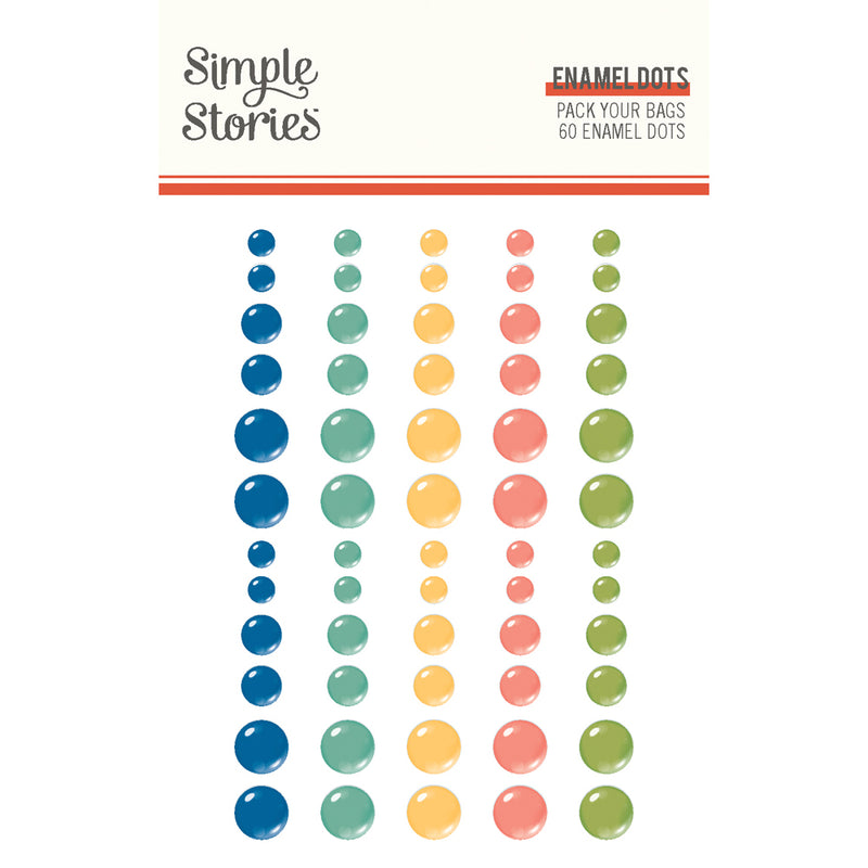 Simple Stories Enamel Dots - Pack Your Bags, PYB22126