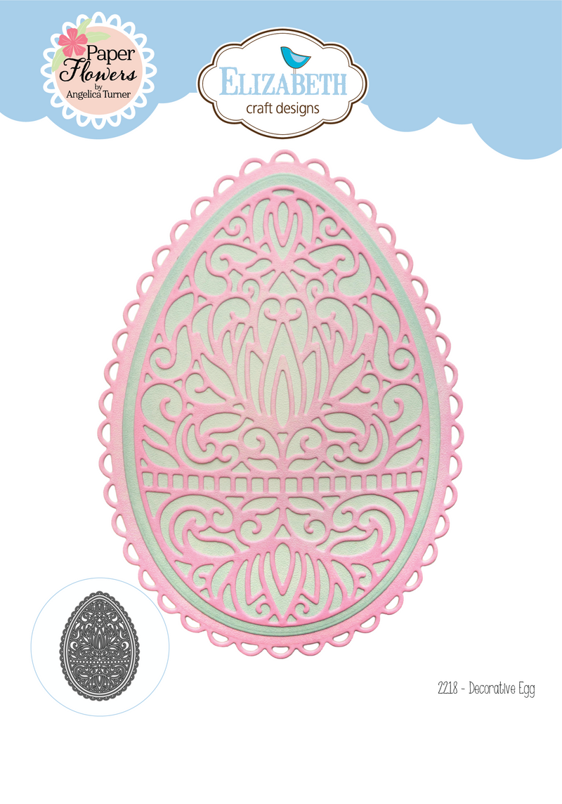 Elizabeth Craft Designs Die Set - Decorative Egg, 2218 by Angelica Turner