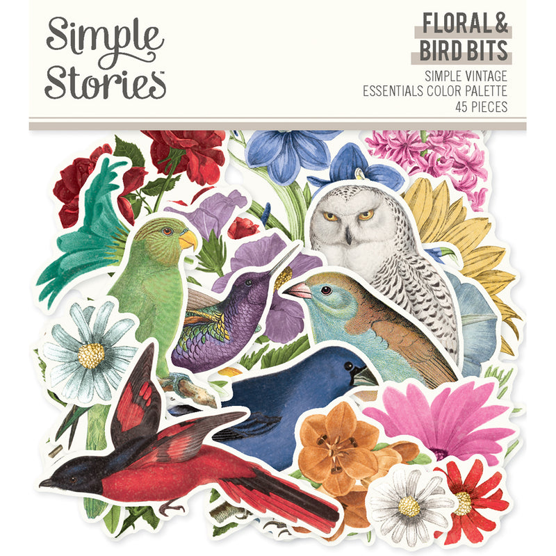 Simple Vintage Essentials Color Palette - Floral & Bird Bits, VCP22232