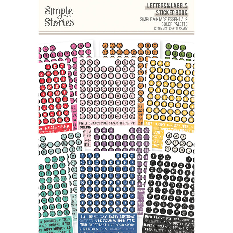 Simple Vintage Essentials Color Palette - Sticker Book, Letters & Labels, VCP22236