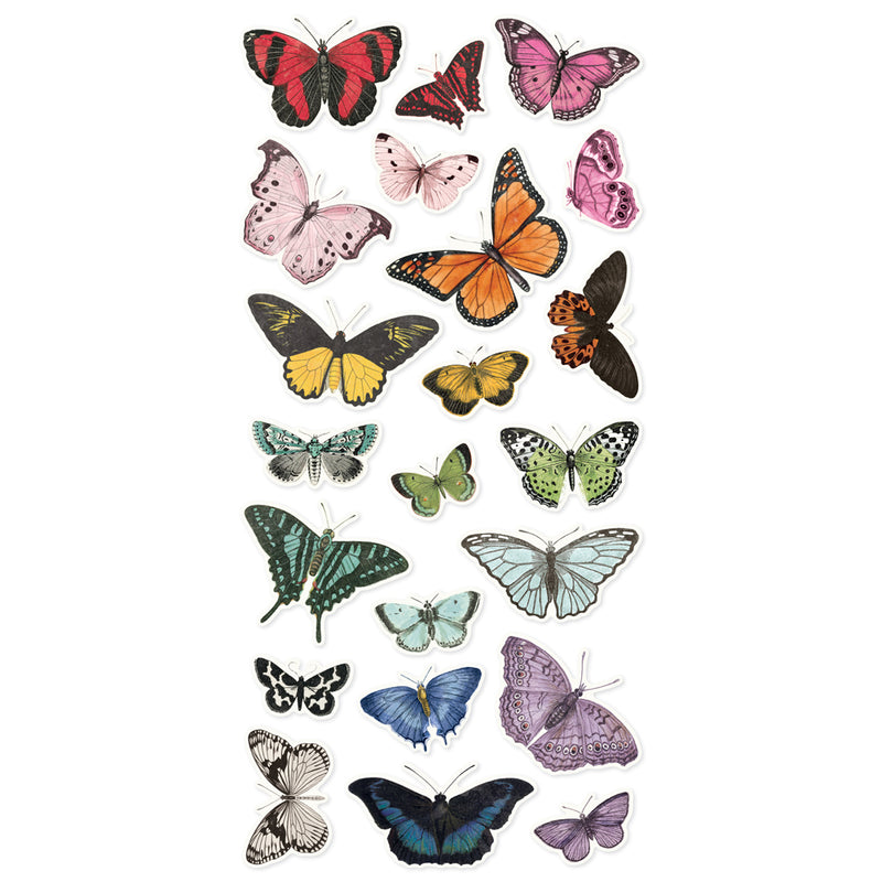 Simple Vintage Essentials Color Palette - Foam Stickers, Butterfly & Floral, VCP22237