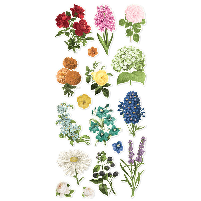Simple Vintage Essentials Color Palette - Foam Stickers, Butterfly & Floral, VCP22237