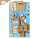 Elizabeth Craft Designs Die Set - Slanting Library Pocket w/Bag, 2255