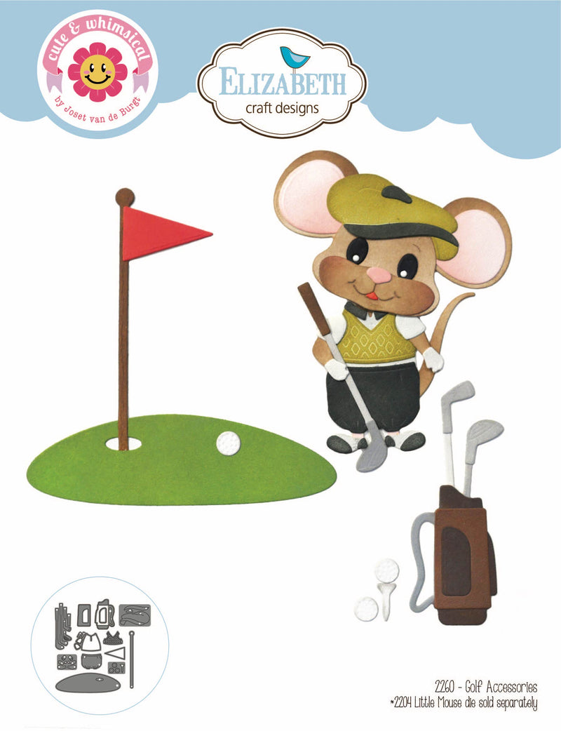 Elizabeth Craft Designs Die Set - Golf Accessories, 2260