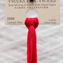 Weeks Dye Works 6-Strand Embroidery Floss 5yd - Turkish Red, WDW-2266