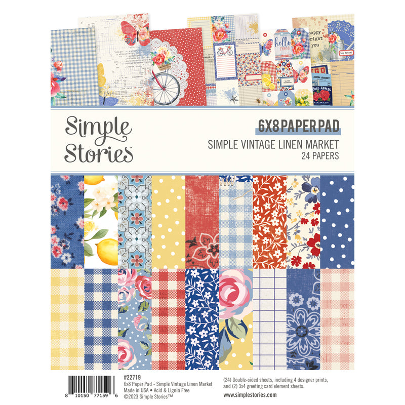 Simple Stories 6x8 D/S Paper Pad - Simple Vintage Linen Market, 22719