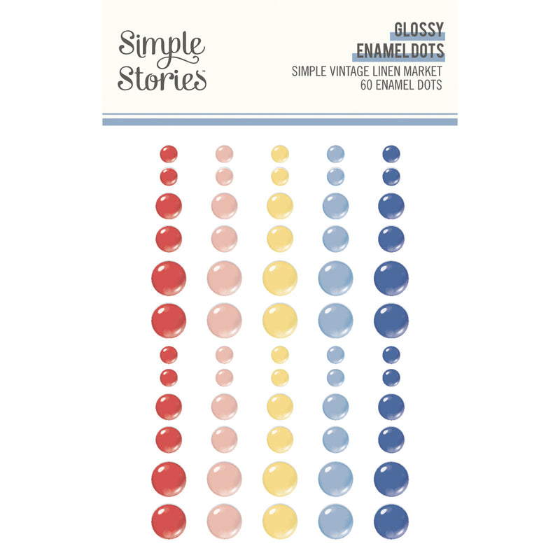 Simple Stories Enamel Dots - Simple Vintage Linen Market, 22733