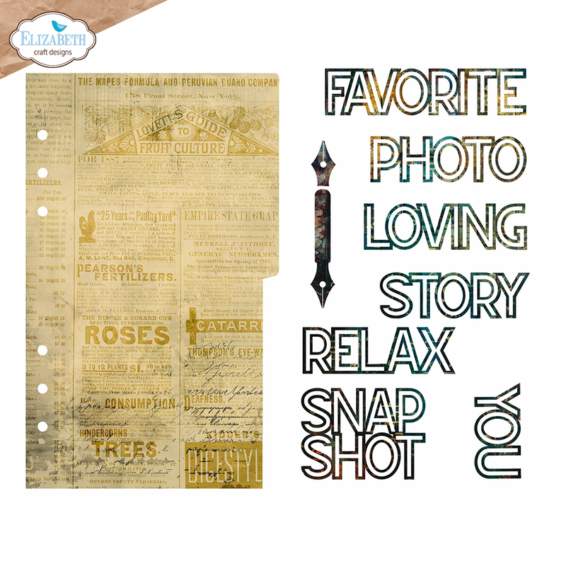 Elizabeth Craft Designs Die Set - Page w/Large Tab 1, 2280