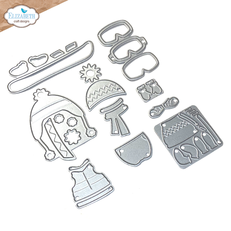 Elizabeth Craft Designs Dies - Little Mouse Winter Accessories, 2284