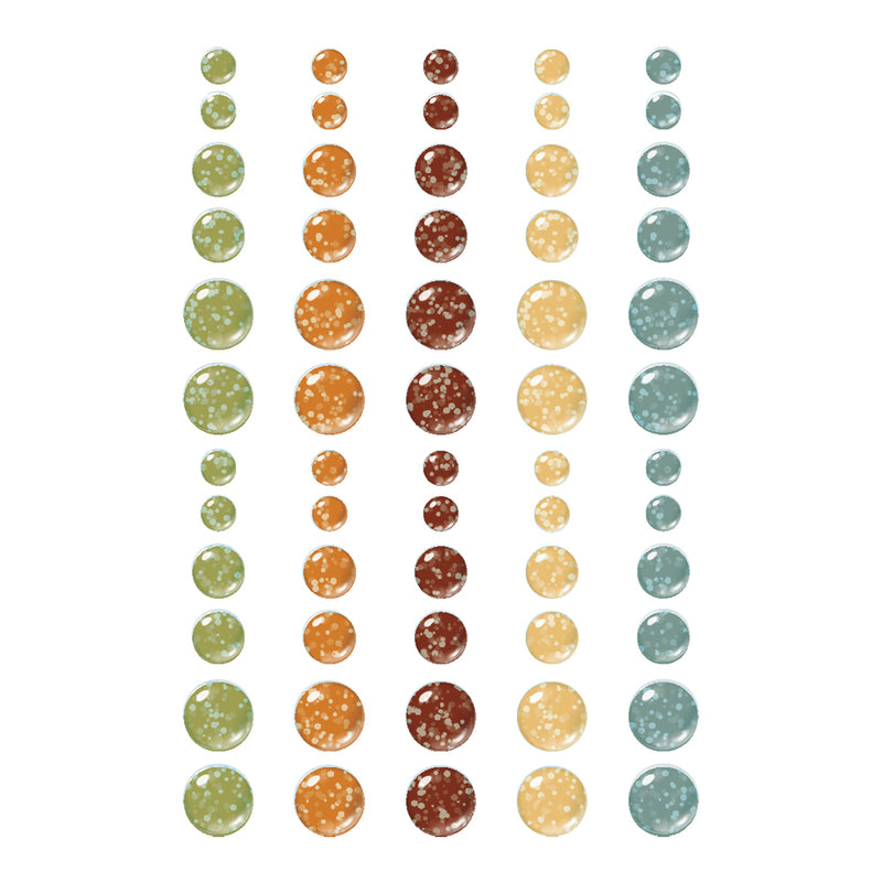 Simple Stories - Glitter Enamel Dots - Cider & Donuts, 22927