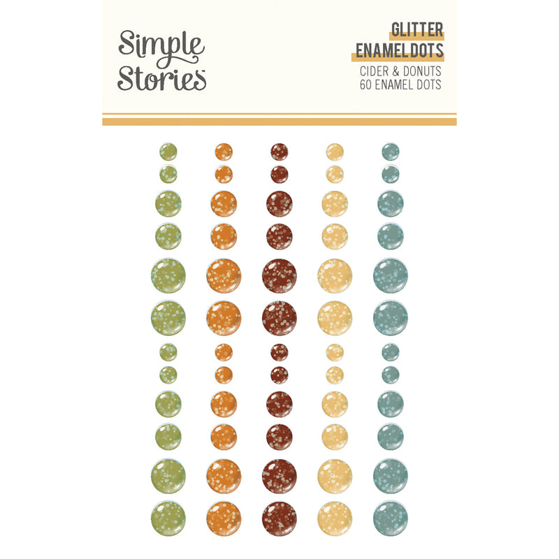 Simple Stories - Glitter Enamel Dots - Cider & Donuts, 22927