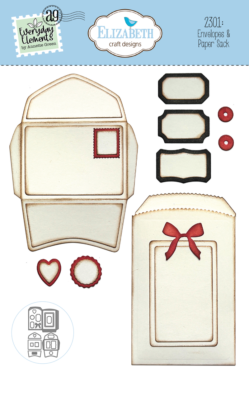 Elizabeth Craft Designs Die Set - Envelopes & Paper Sack, 2301 by Annette Green